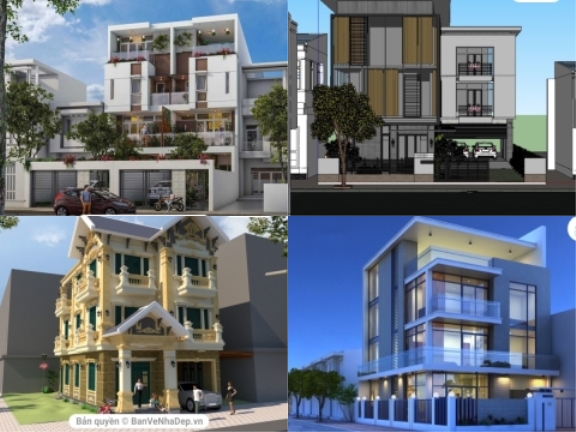 [Sketchup]_Tổng 12 mẫu bản vẽ thiết kế nhà phố hiện đại hot nhất 2020